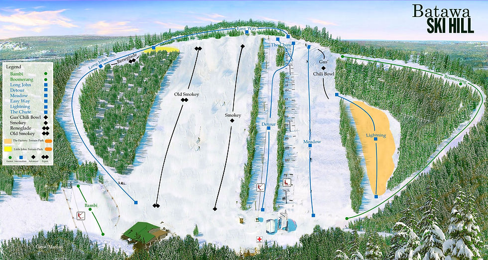 Batawa ski map