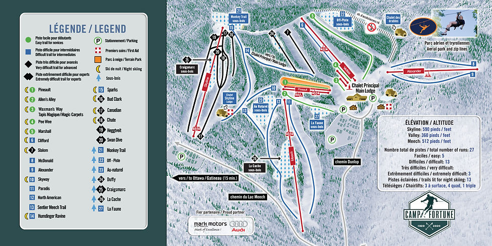 camp fortune ski map