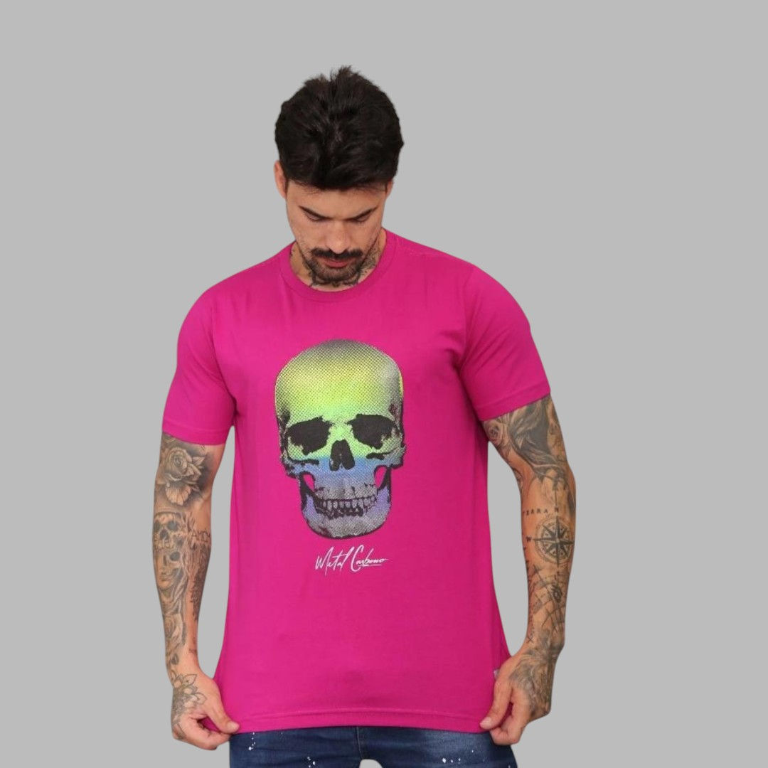 CAMISETA CAVEIRA DEGRADÊ