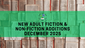 New adult fiction and non-fiction additions - December 2025