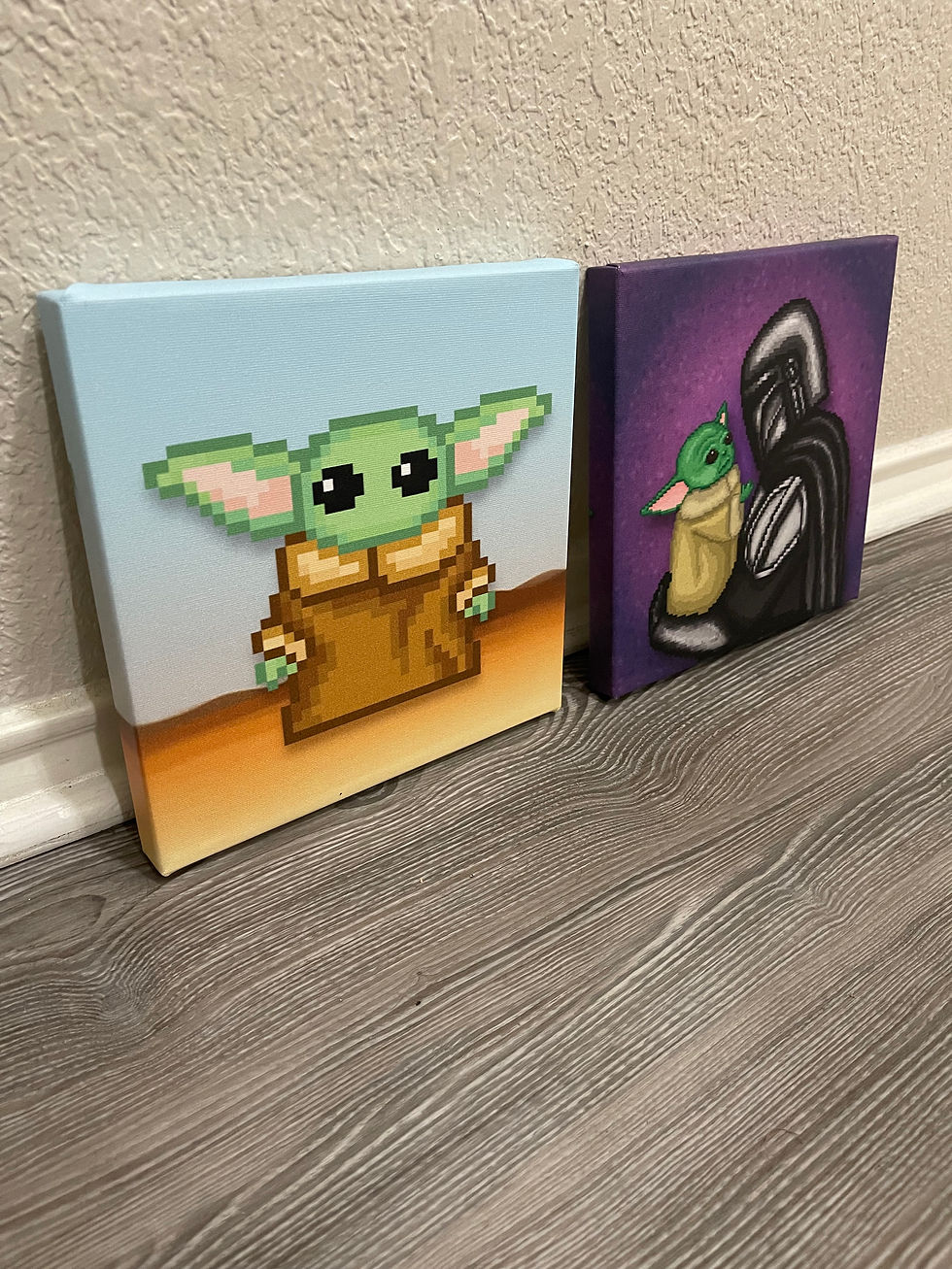 Thumbnail: Space Baby and Dad Prints & Canvas+