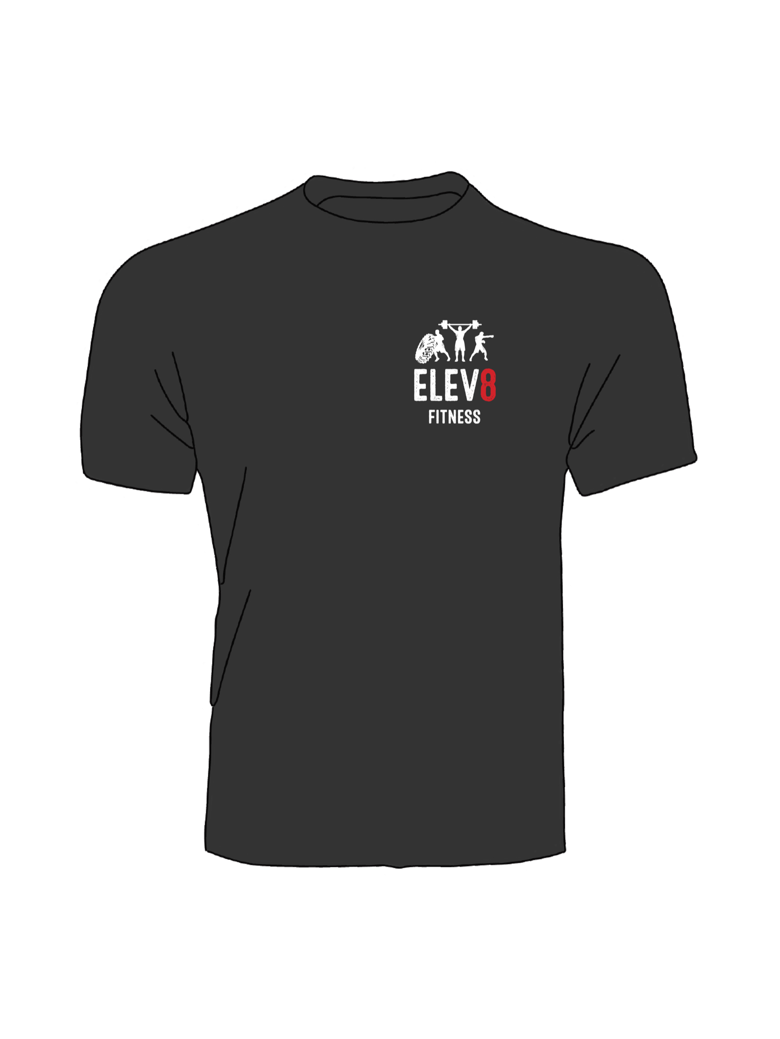 Elev8 Fitness T-Shirt Black Small Logo