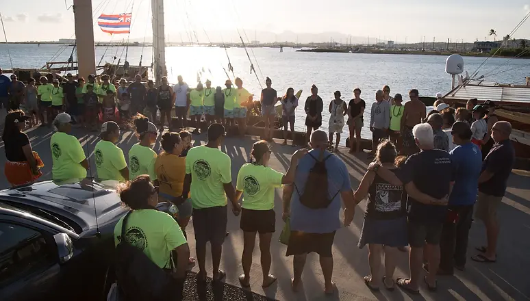 Makaliʻi ʻOhana making ready for Hanauna Ola Voyage to Mokumanamana.webp