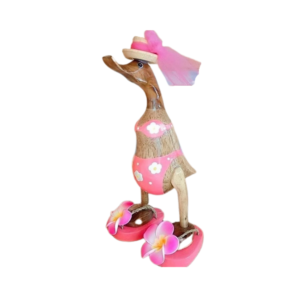Miniature : Wooden Duck Wearing Beutiful Bikini