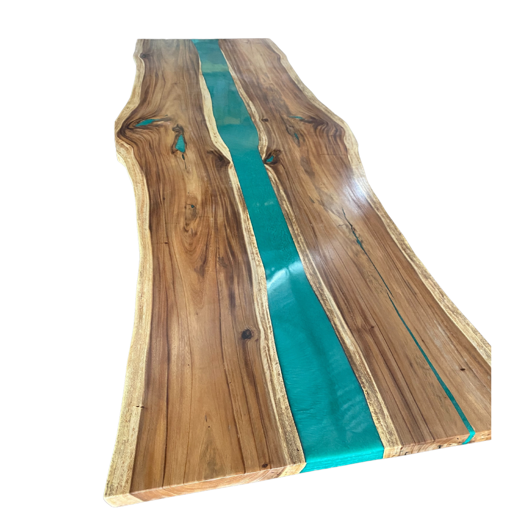 Wooden Green Resin Table River