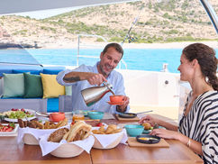 lunch on catamaran