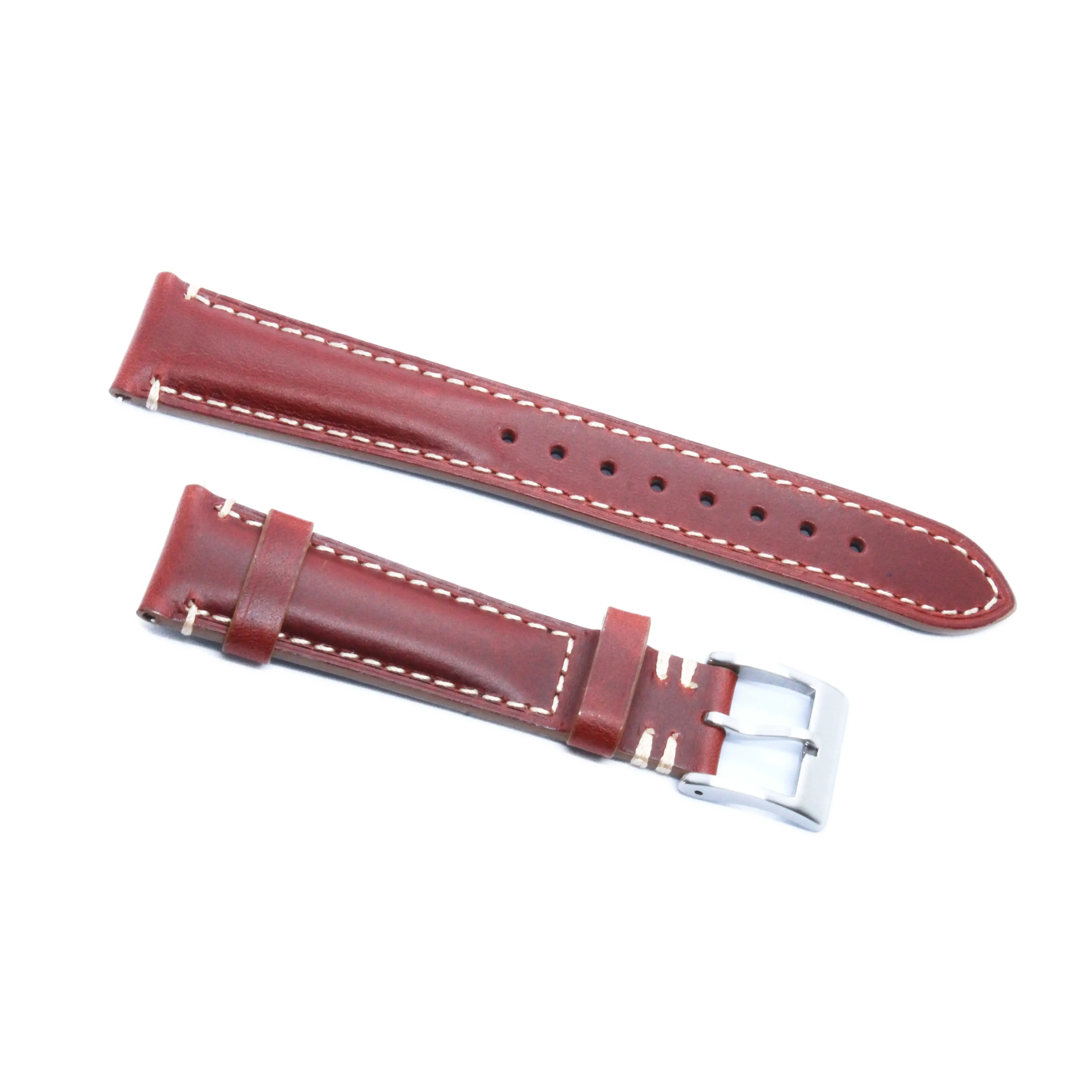 Cordovan Leather Watch Strap (Red)