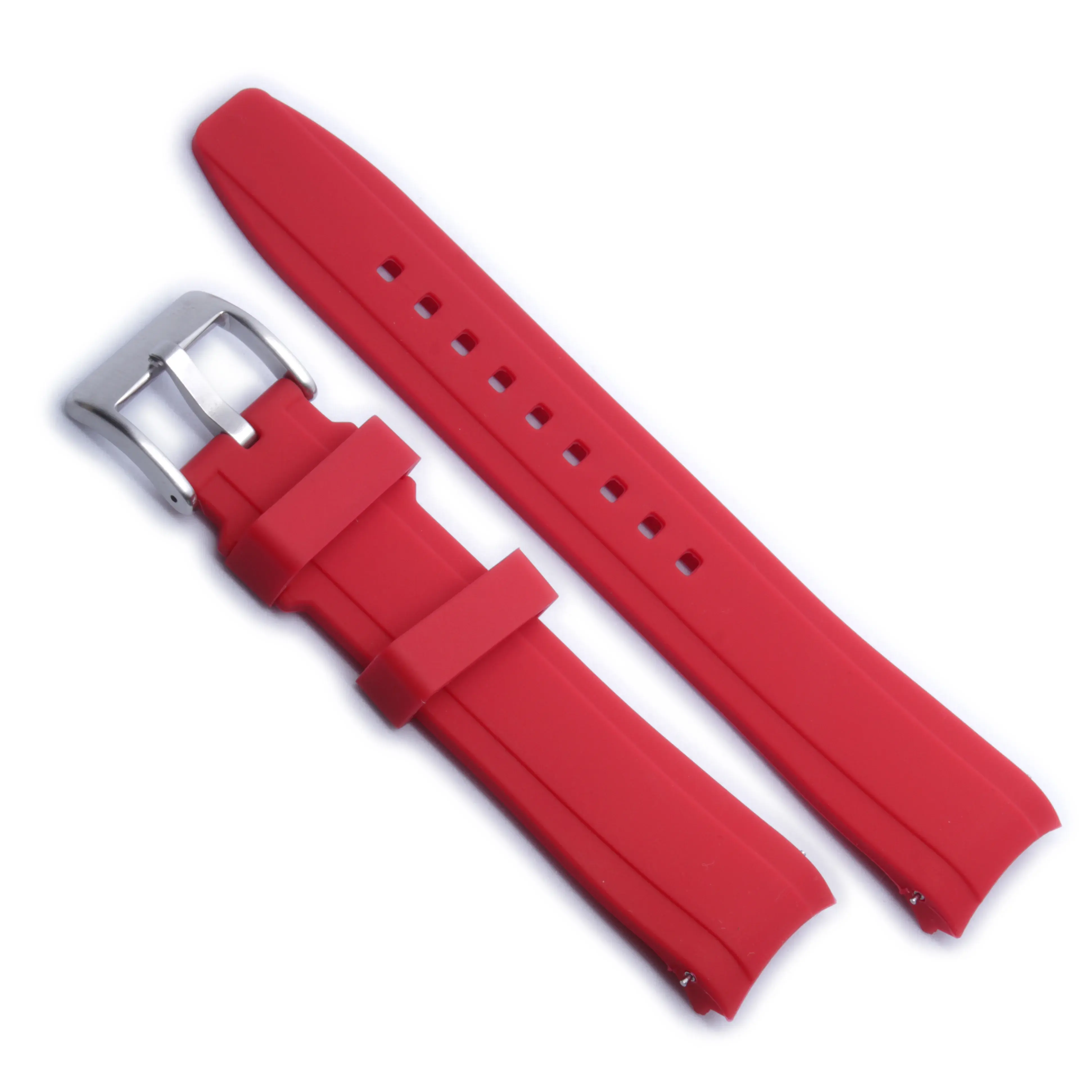 Orbit Silicone Watch Strap – Curved (Red)