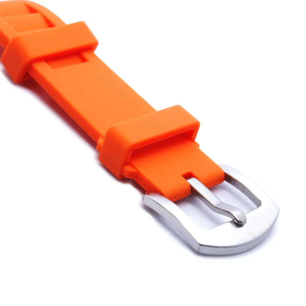 Thumbnail: Vented Silicone Watch Straps (Orange)