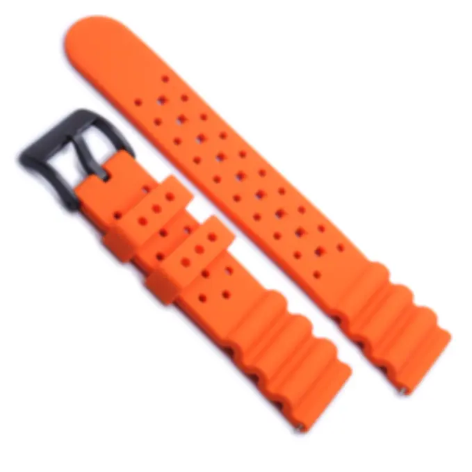 Perforated Silicone Watch Straps (Orange)