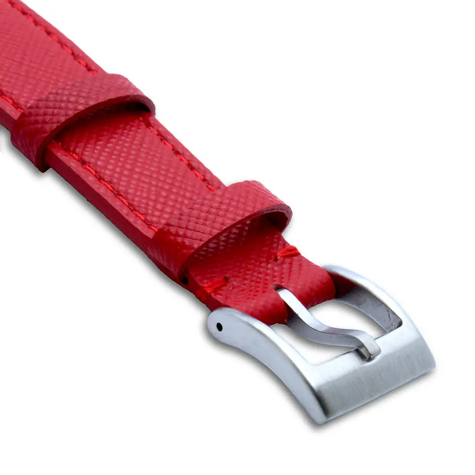 Thumbnail: Saffiano Leather Watch Straps (Red)