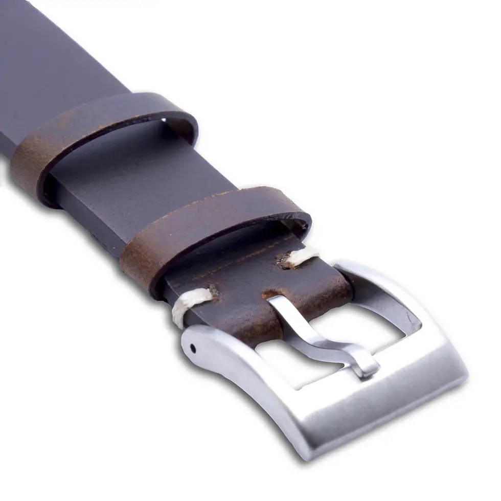 Thumbnail: Rustic Leather Watch Straps (Dark Brown)