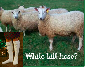 White Kilt Hose Poll