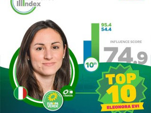 SONO L’UNICA ITALIANA TRA I PRIMI 10 EURODEPUTATI PIU’ INFLUENTI D’EUROPA SUL GREEN DEAL!