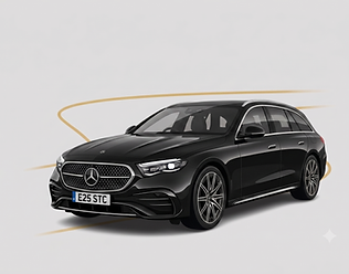 Mercedes E-Class private hire vehicle used by Travel East in Leeds