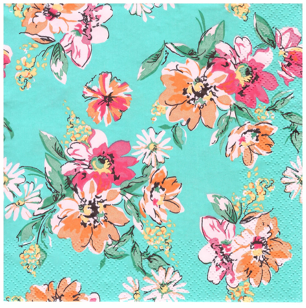 Napkins N1176 Lunch size 33x33cm Flowers