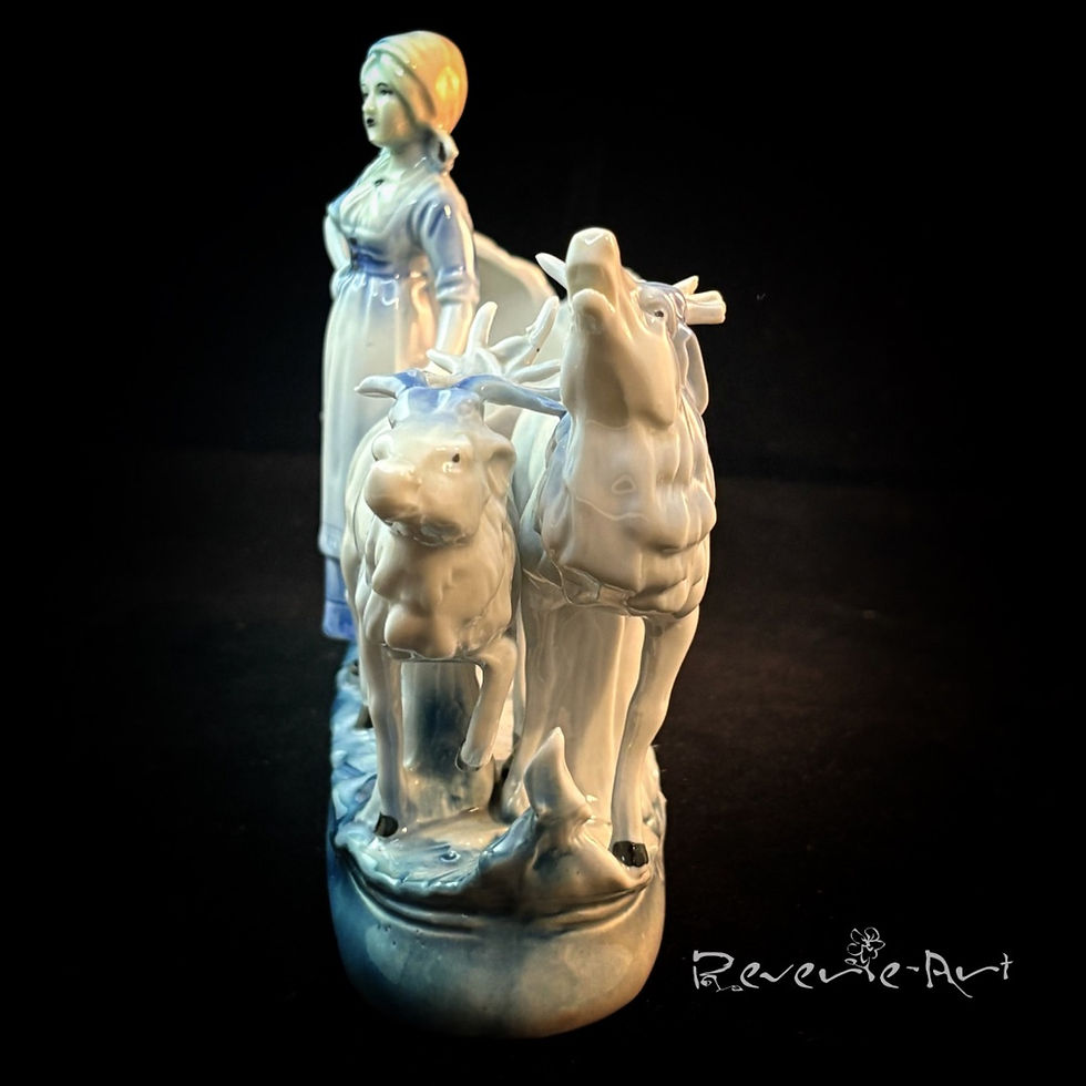 Thumbnail: Antique German porcelain buiscuite figurine, Christmas decoration