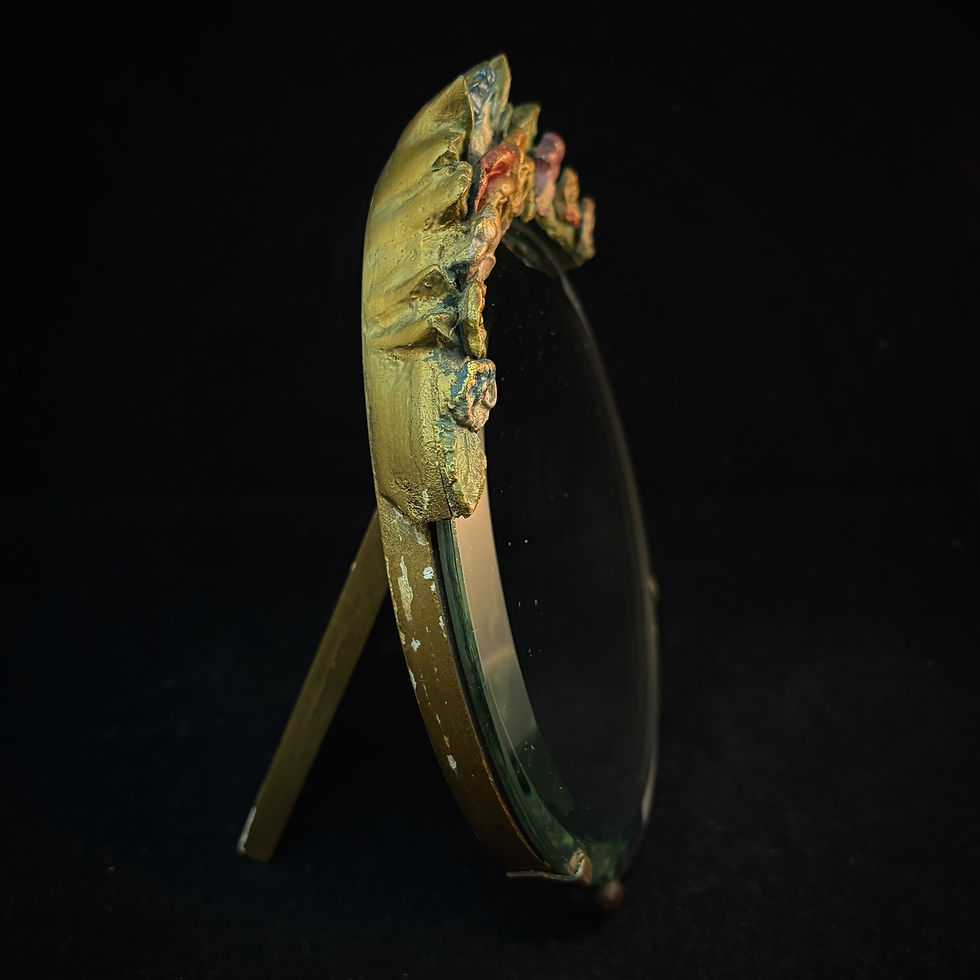 Thumbnail: Vintage 1930s Barbola vanity mirror