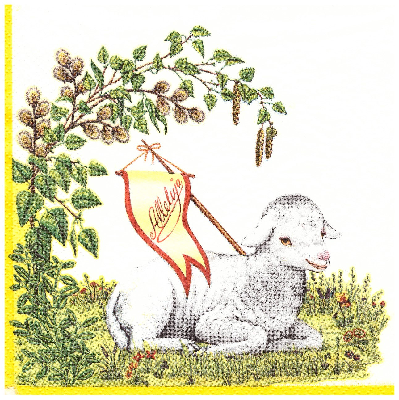 Napkins N962 Lunch size 33x33cm Alleluja