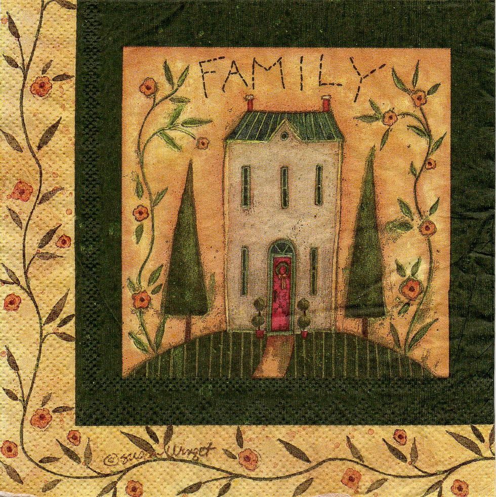 Napkins for decoupage Lunch size Pineapple Family