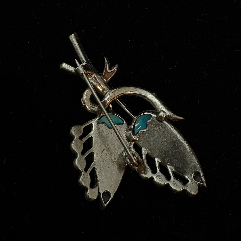 Thumbnail: Art Deco Marcasite and opaque glass  vintage large brooch, statement jewellery