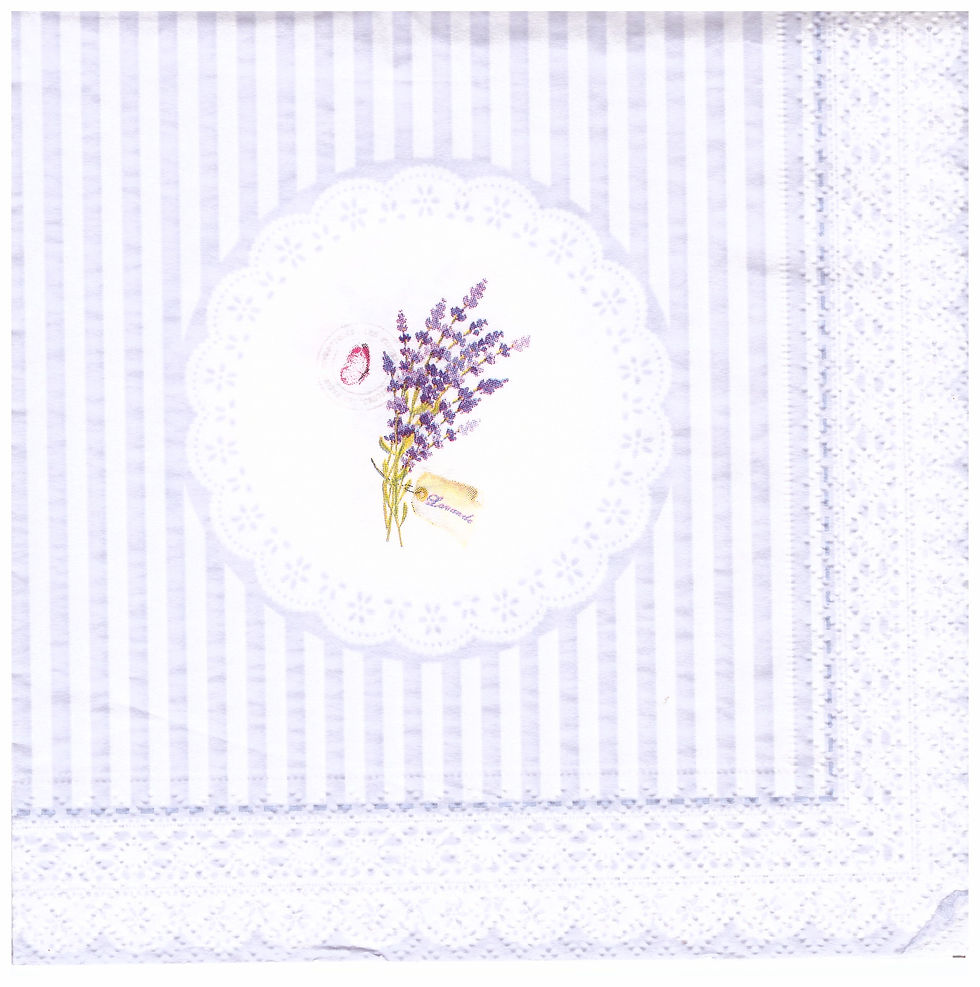Napkins N1177 Lunch size 33x33cm Lavender stripes doilie