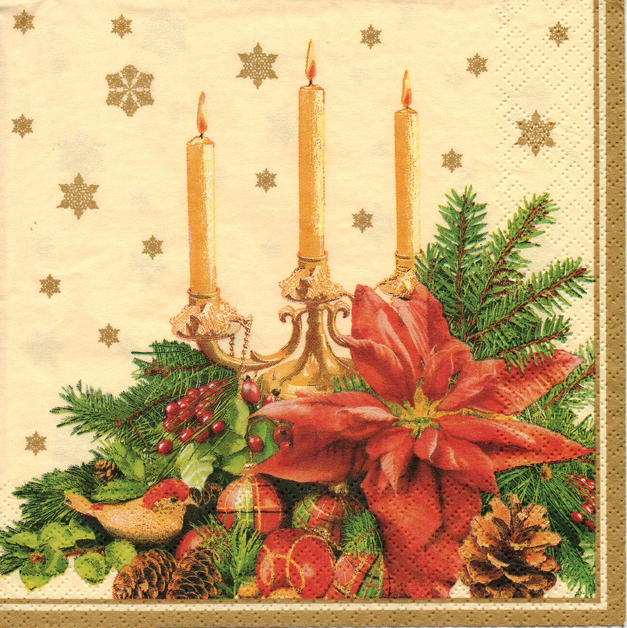 Napkins for decoupage Lunch size Christmas decoration