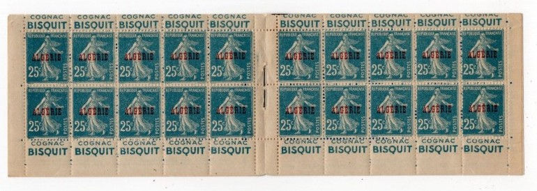 Algérie, carnet C14-5 avec Pubs Cognac et Biscuit, Neuf**