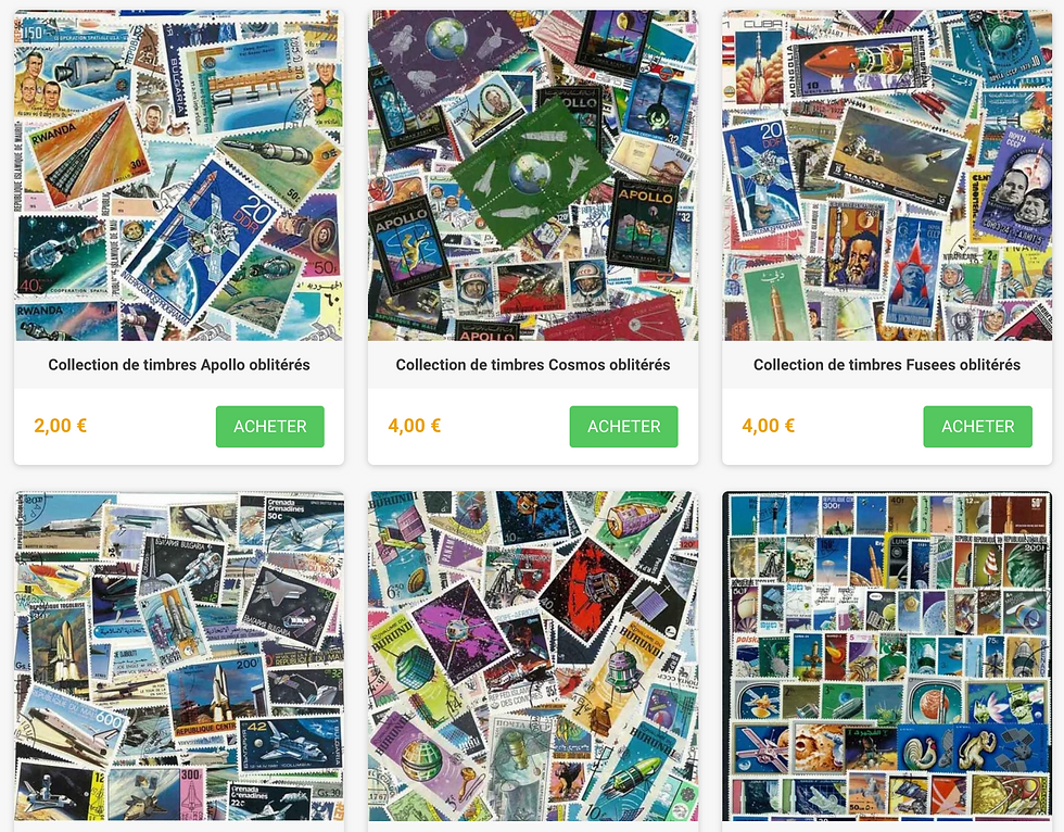 lots de timbres thématiques