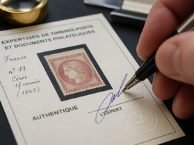 certificat authenticité timbres anciens