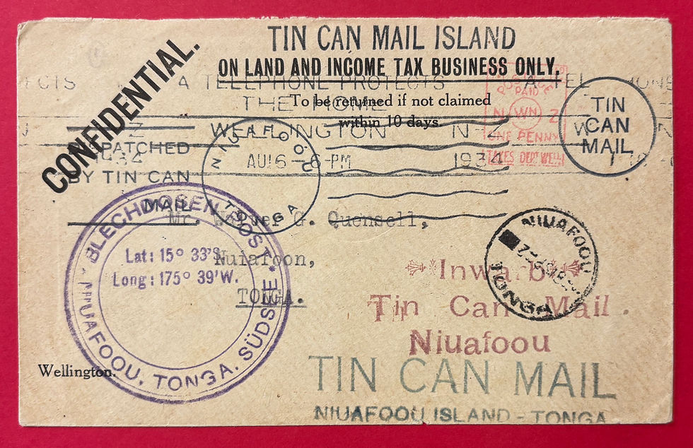 courrier Tin Can Mail - lettres anciennes