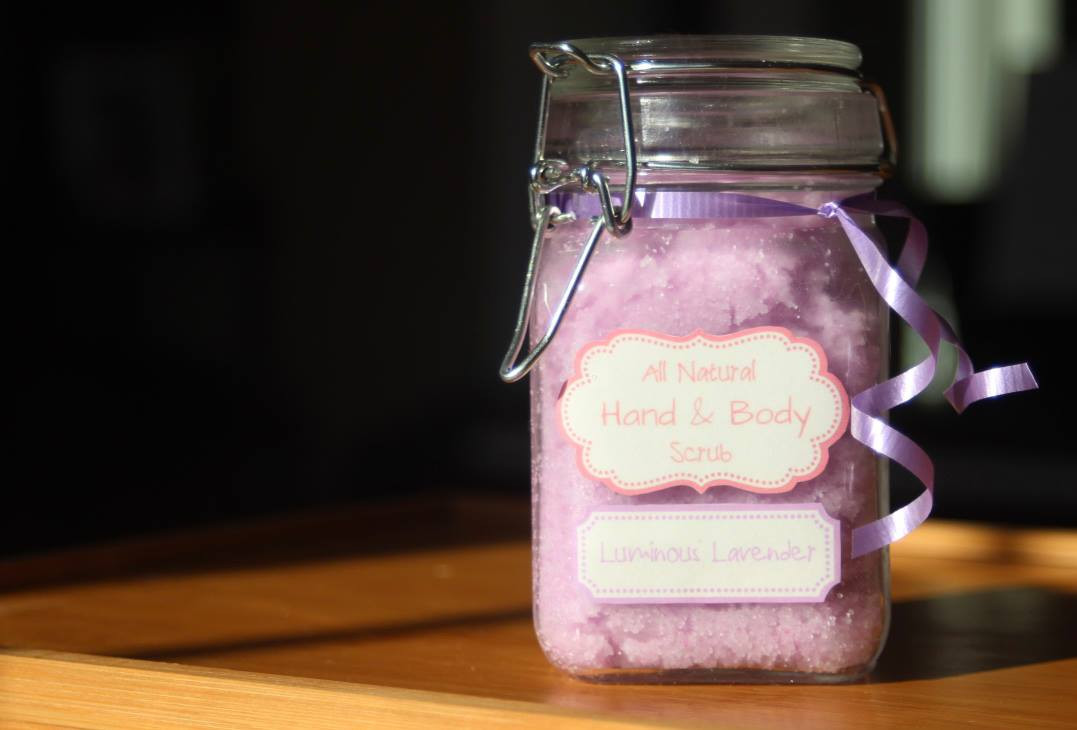 All Natural Hand & Body Scrub in Luminous Lavender