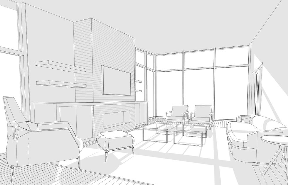 Artistic 3D Model, Lake House Addition