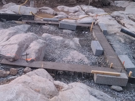 Gjutning första delen av grundmur avklarad 9 juli 2024