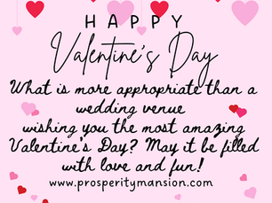Happy Valentine Day- Prosperity Mansion & Farm- Frederick Co MD's affordable, outdoor / garden wedding venue.