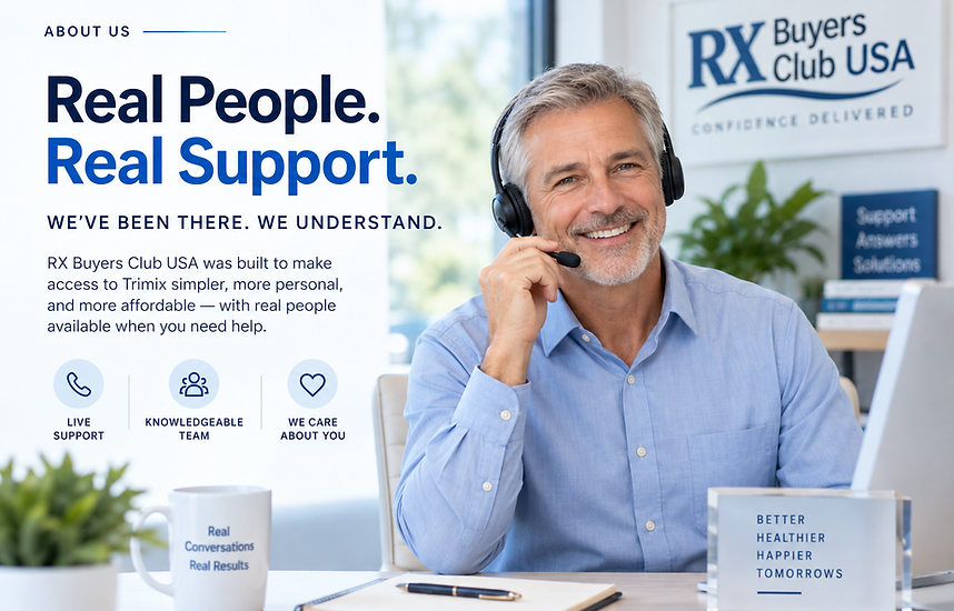 Learn about RX Buyers Club USA, providing affordable Trimix access since 2018 with telemedicine, licensed physicians, U.S. pharmacy fulfillment and real support.