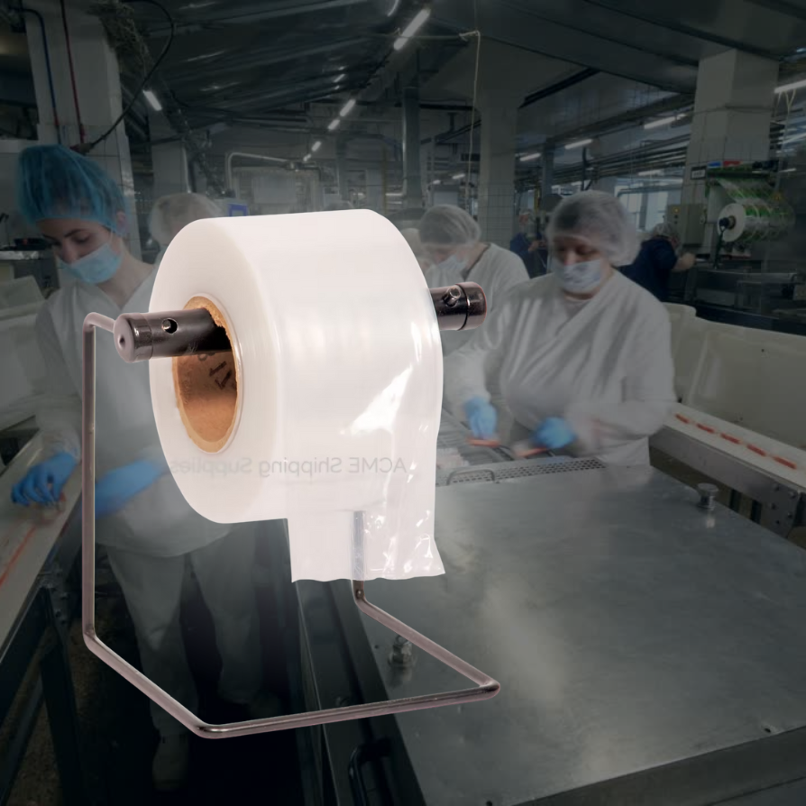 Close-up view of clear poly-tubing roll showcasing its texture and clarity