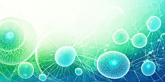 Firefly 細胞を研究する組織のホームページの横長バナーデザイン、イラスト調でグリーンと青を基調にして、薄い色加減の配色 47535_edited.jpg