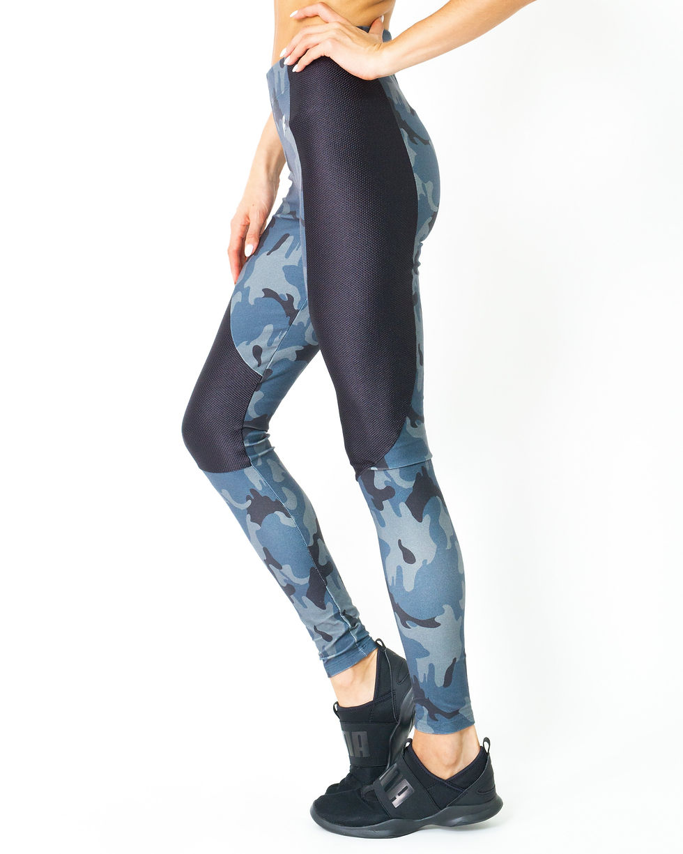 Thumbnail: Veloso Supplex Moisture-Resistant Fashion Leggings & Sports Bra Set