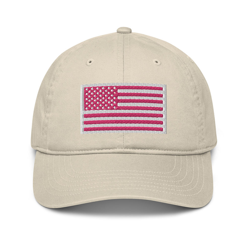 Thumbnail: Organic dad hat (Pink U.S. Flag)
