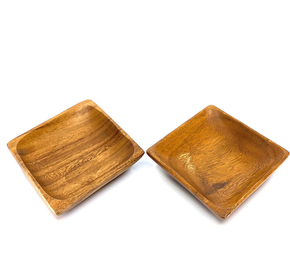 Thumbnail: Vintage Monkeypod Serving Trays & Bowls Set