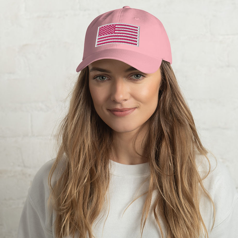 Thumbnail: Dad hat (Pink U.S. Flag)