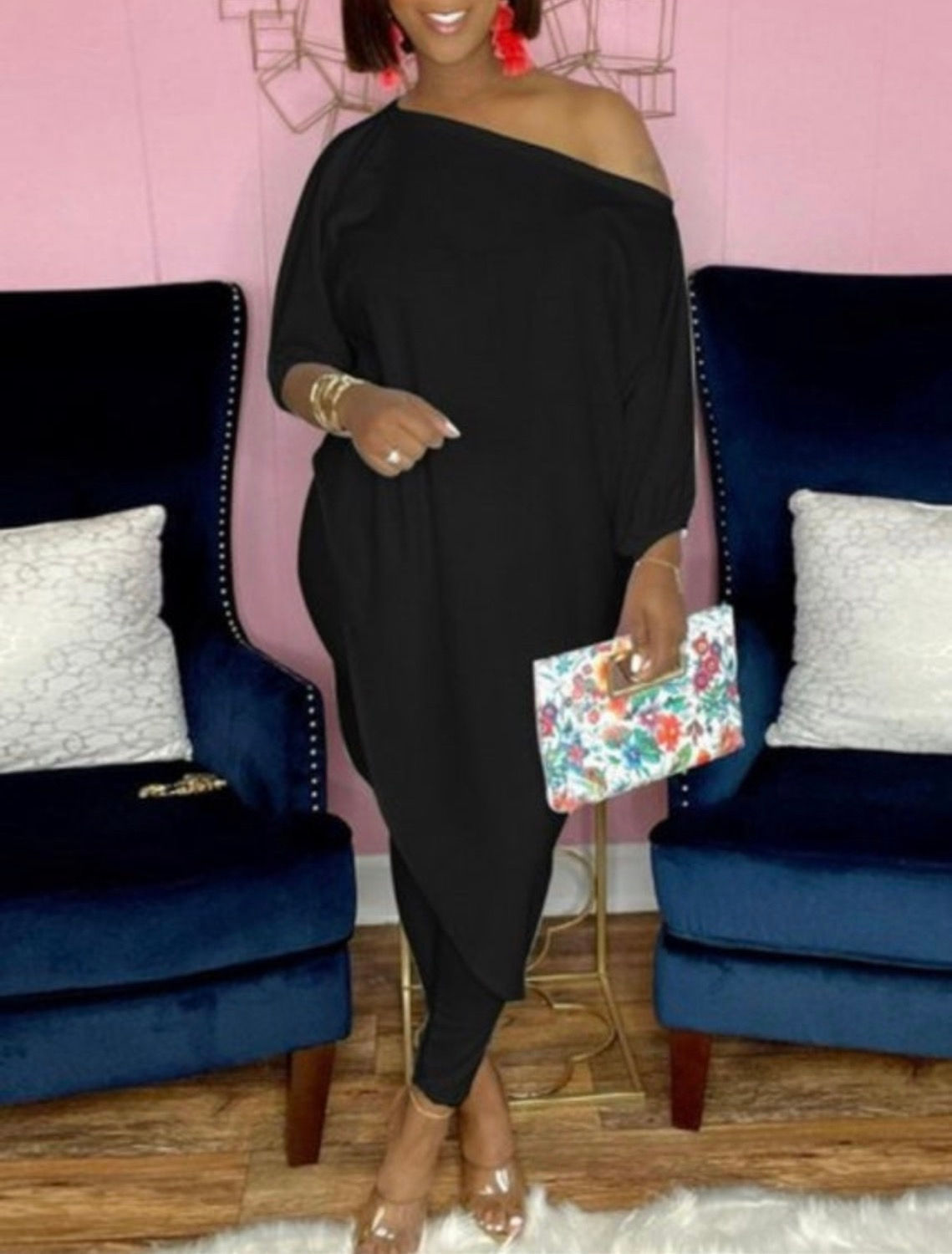 For the love of Jade Asymmetrical Set🖤