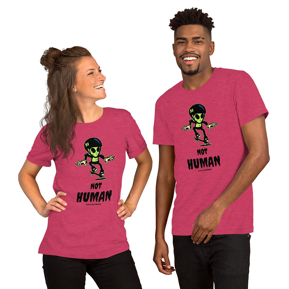 Thumbnail: Unisex t-shirt (U.F.O. Brand-Not Human)