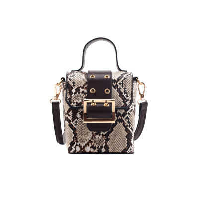 Thumbnail: Womens Mini Snakeskin Pattern Handbag