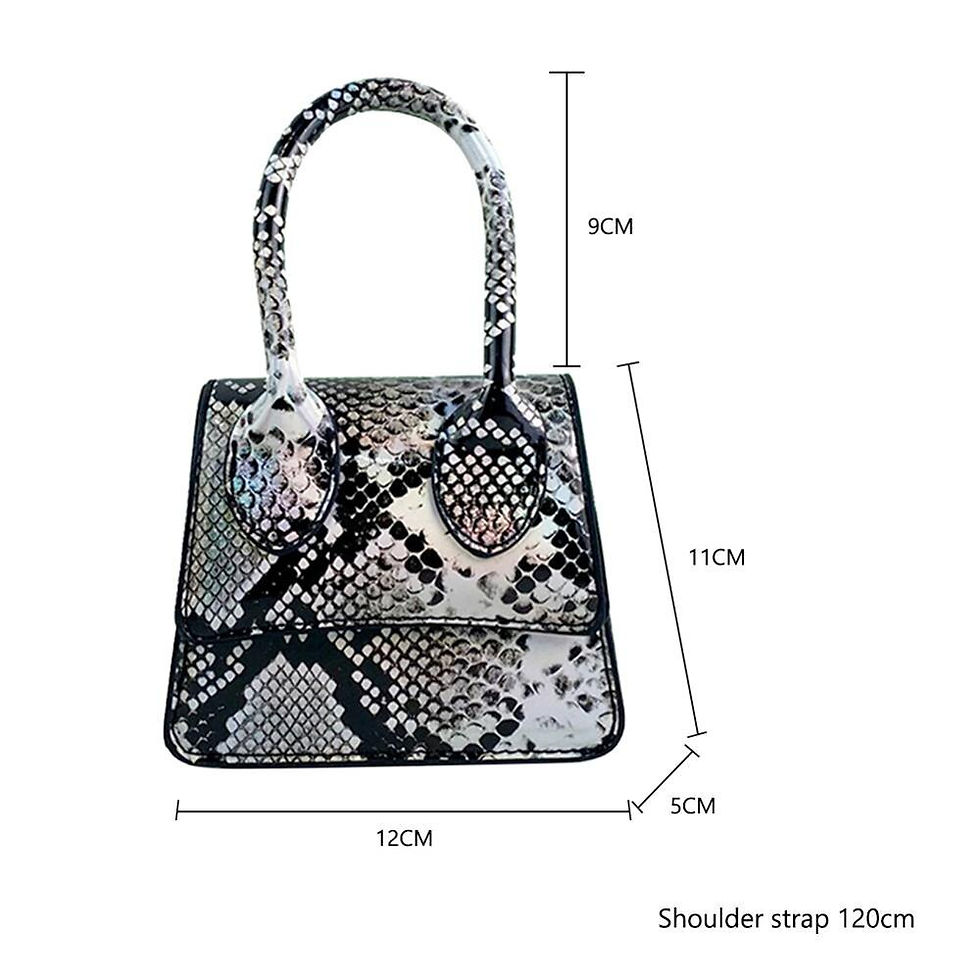 Thumbnail: Womens Retro Snake Print Mini Handbag