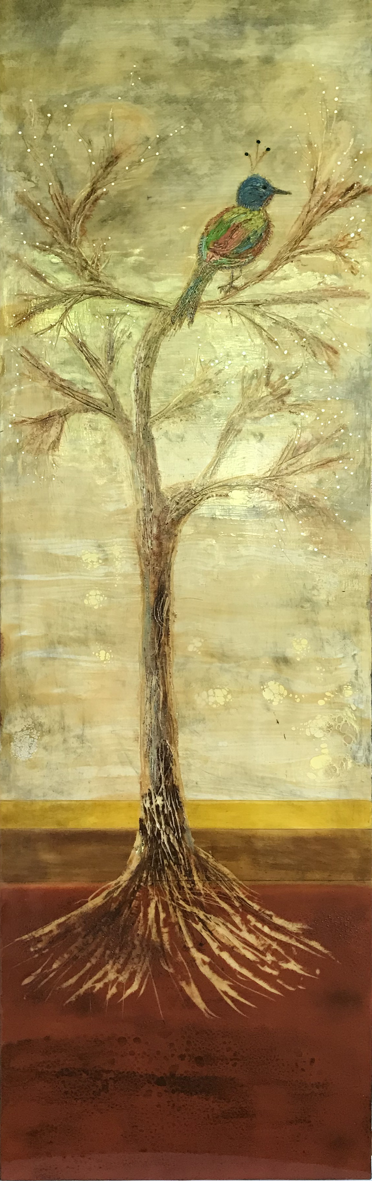 Tree with Bird 18 x 60 $1,400