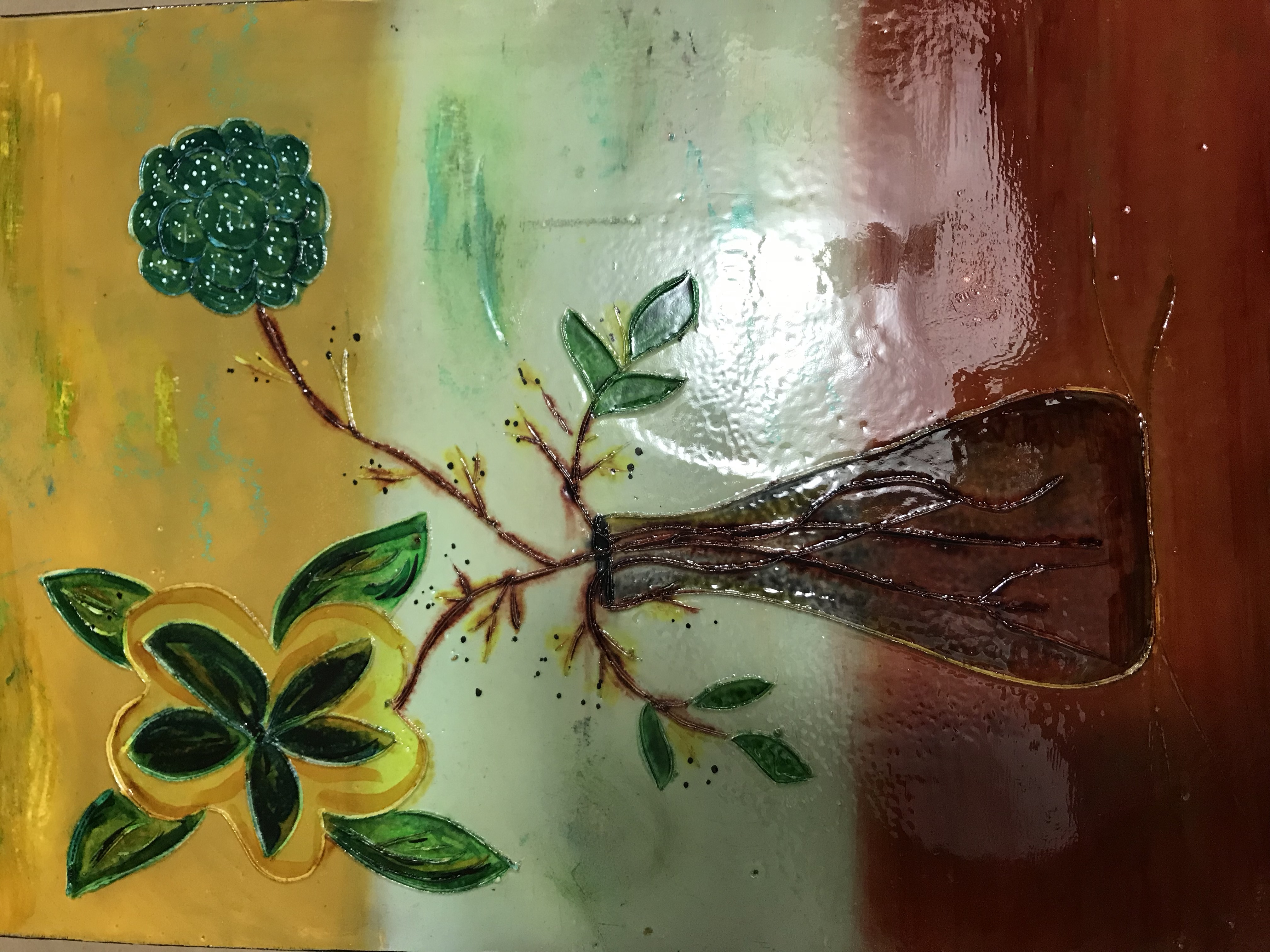 Flower and Vase 9x12