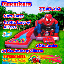 renta de inflable de spiderman en nezahualcoyotl