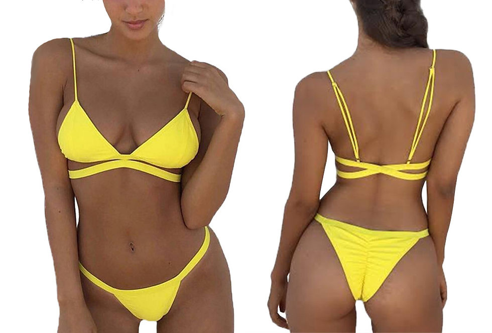 Thumbnail: Brightly Bandage High Waist Bikini Swimsuit
